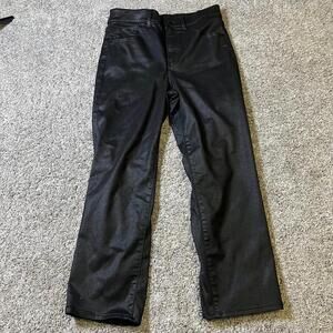 Express Women’s Black Sparkly High Waist Cropped Pants size 4 Short